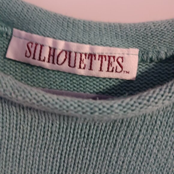 Silhouettes Women's Vintage Aqua Plus Size Sweater Tunic - Picture 7 of 7